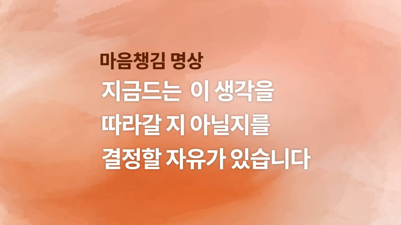 마음챙김 명상의 효과