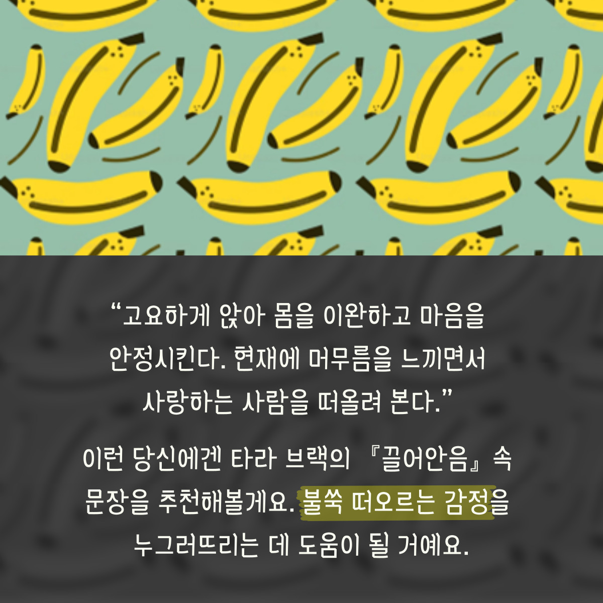 바나나형을 위한 명상 방법